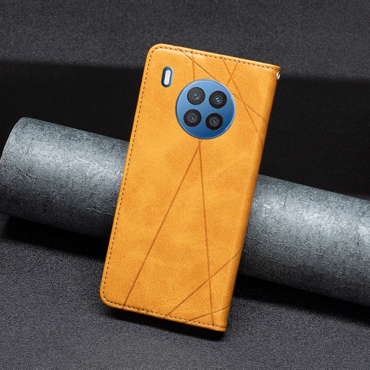 For Honor 50 Lite / Huawei nova 8i Prismatic Invisible Magnetic Leather Phone Case