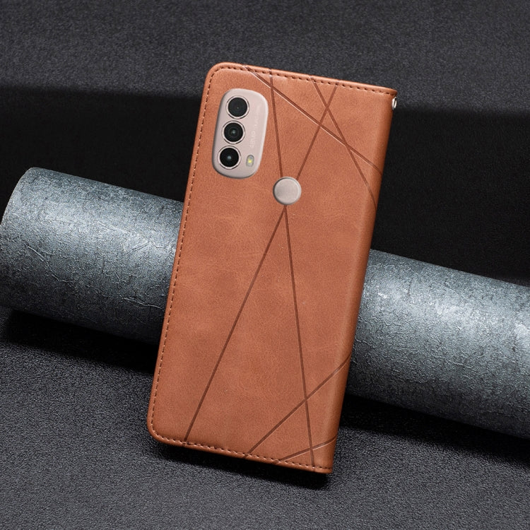 For Motorola Moto E40 / E30 Prismatic Invisible Magnetic Leather Phone Case