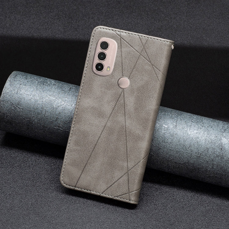 For Motorola Moto E40 / E30 Prismatic Invisible Magnetic Leather Phone Case