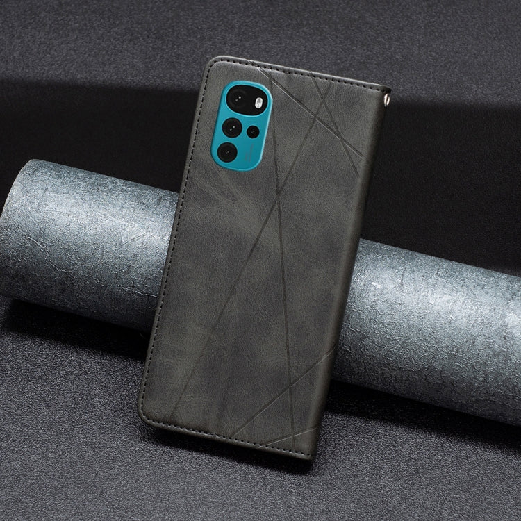 For Motorola Moto G22 Prismatic Invisible Magnetic Leather Phone Case