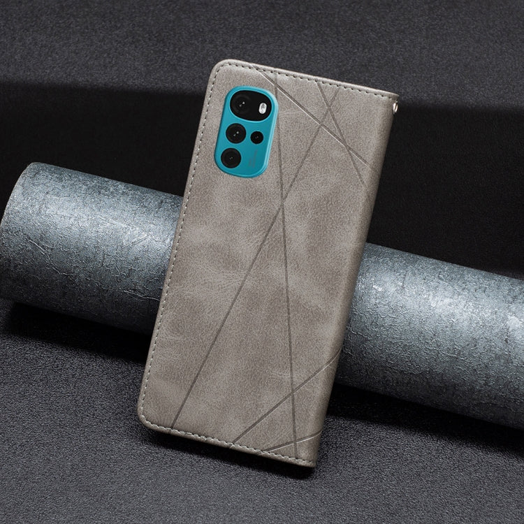 For Motorola Moto G22 Prismatic Invisible Magnetic Leather Phone Case