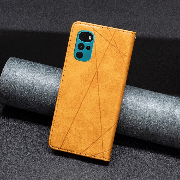 For Motorola Moto G22 Prismatic Invisible Magnetic Leather Phone Case
