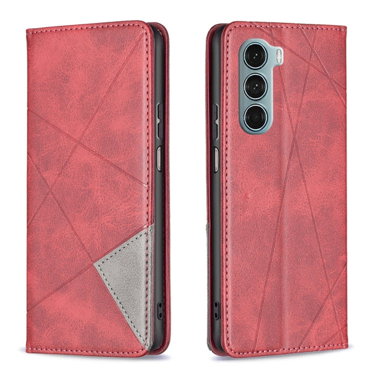 For Motorola Moto G200 5G / Edge S30 5G Prismatic Invisible Magnetic Leather Phone Case