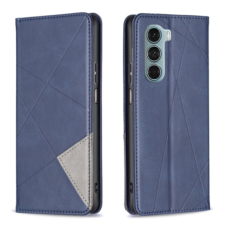 For Motorola Moto G200 5G / Edge S30 5G Prismatic Invisible Magnetic Leather Phone Case