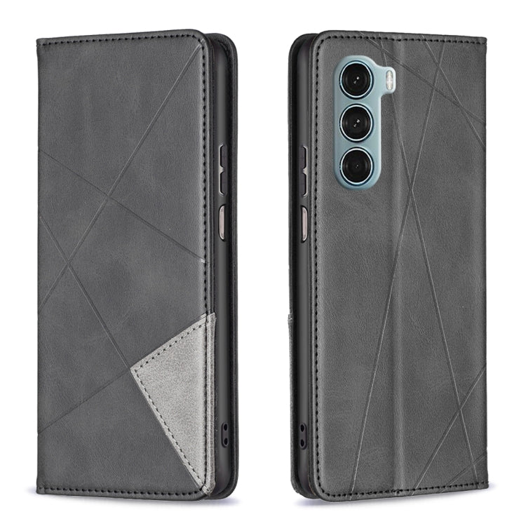 For Motorola Moto G200 5G / Edge S30 5G Prismatic Invisible Magnetic Leather Phone Case