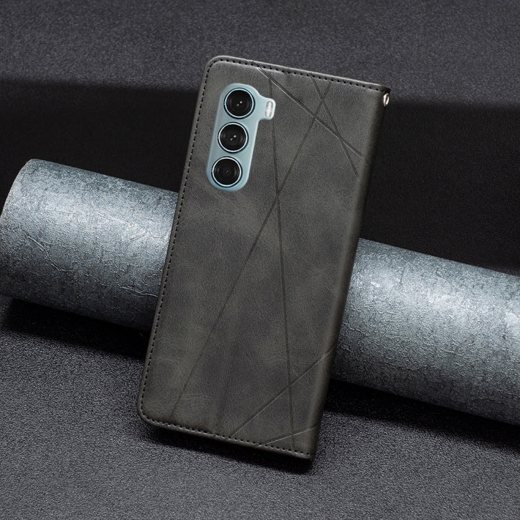 For Motorola Moto G200 5G / Edge S30 5G Prismatic Invisible Magnetic Leather Phone Case