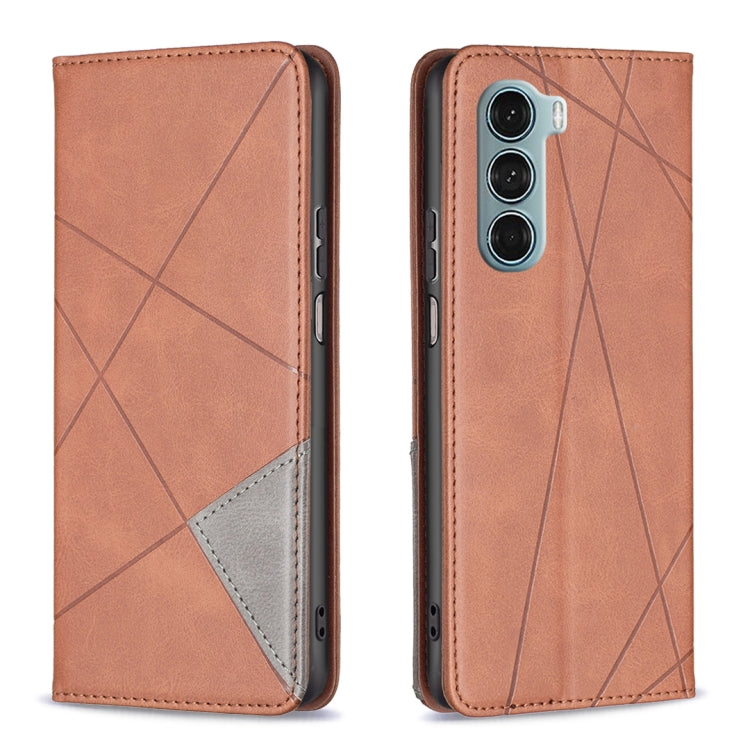 For Motorola Moto G200 5G / Edge S30 5G Prismatic Invisible Magnetic Leather Phone Case