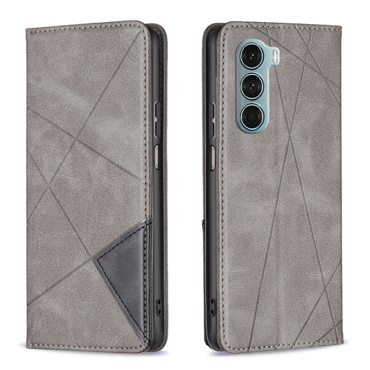 For Motorola Moto G200 5G / Edge S30 5G Prismatic Invisible Magnetic Leather Phone Case