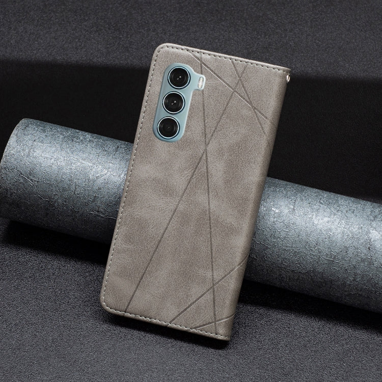 For Motorola Moto G200 5G / Edge S30 5G Prismatic Invisible Magnetic Leather Phone Case