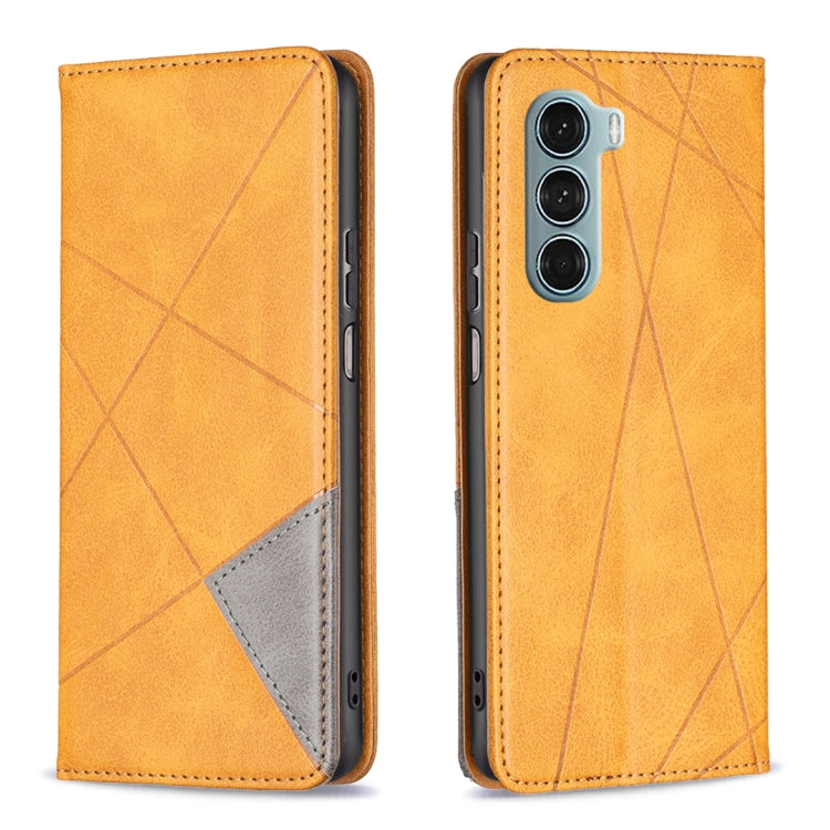 For Motorola Moto G200 5G / Edge S30 5G Prismatic Invisible Magnetic Leather Phone Case