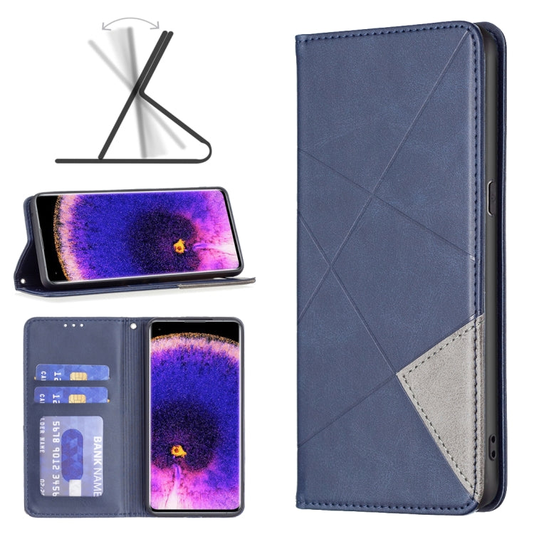 For OPPO Find X5 Prismatic Invisible Magnetic Leather Phone Case