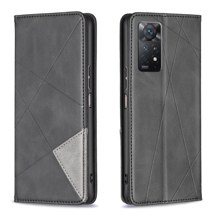 For Xiaomi Redmi Note 11 Pro Global Prismatic Invisible Magnetic Leather Phone Case