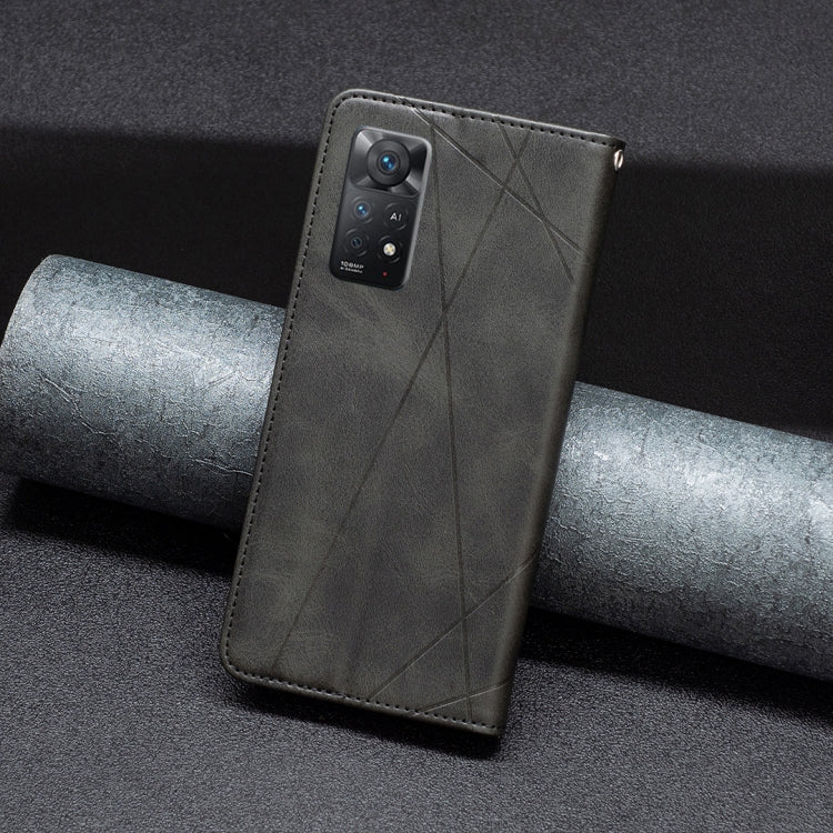 For Xiaomi Redmi Note 11 Pro Global Prismatic Invisible Magnetic Leather Phone Case