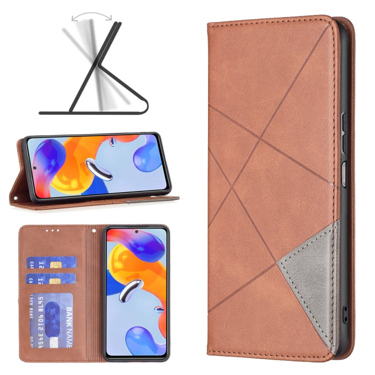 For Xiaomi Redmi Note 11 Pro Global Prismatic Invisible Magnetic Leather Phone Case