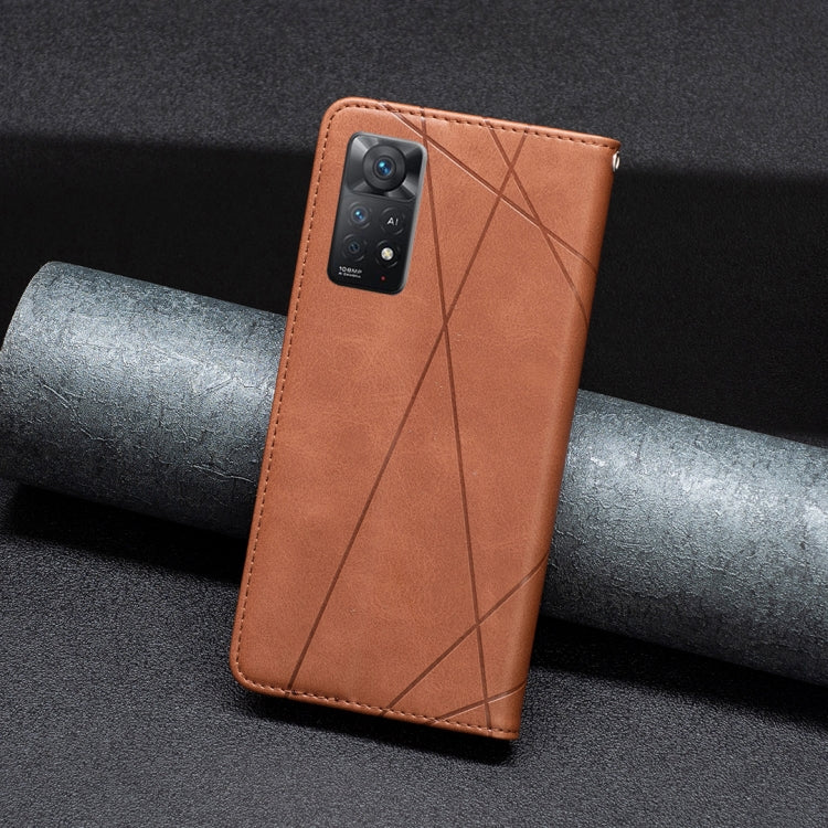 For Xiaomi Redmi Note 11 Pro Global Prismatic Invisible Magnetic Leather Phone Case