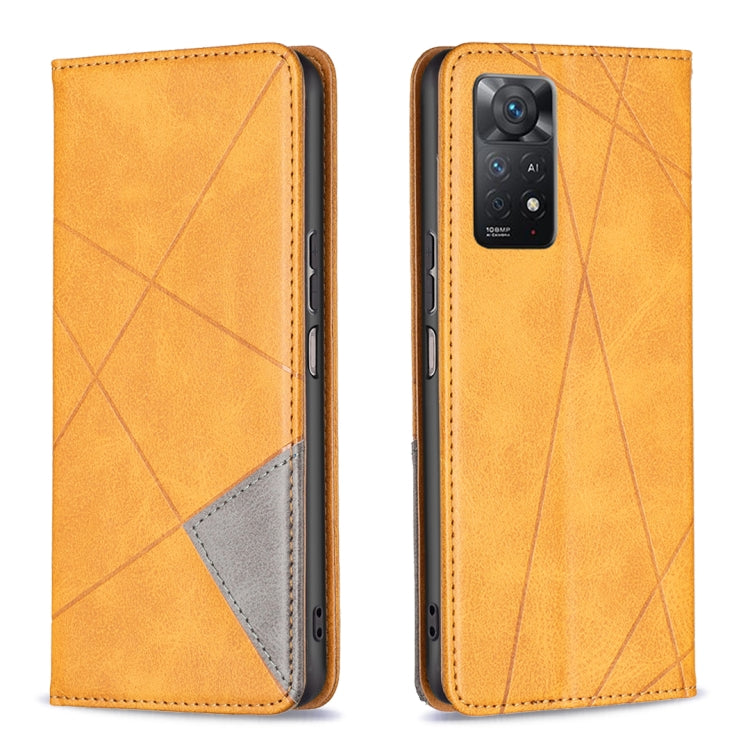 For Xiaomi Redmi Note 11 Pro Global Prismatic Invisible Magnetic Leather Phone Case