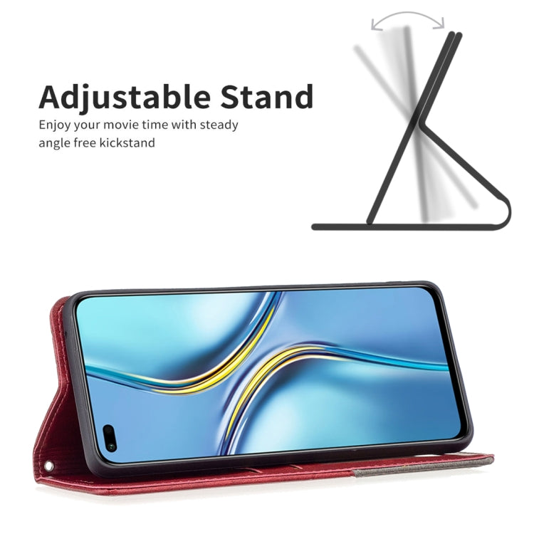 For Honor X20 Prismatic Invisible Magnetic Leather Phone Case