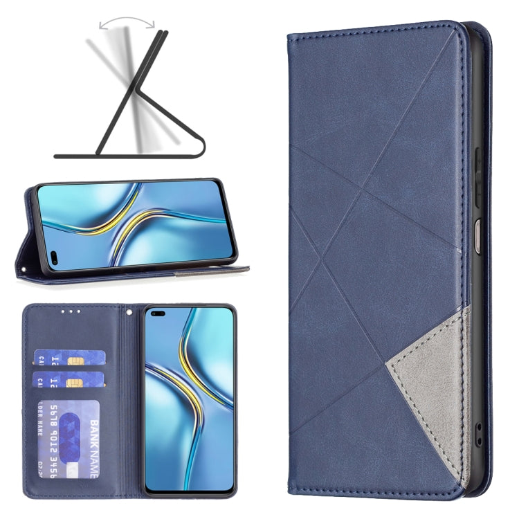 For Honor X20 Prismatic Invisible Magnetic Leather Phone Case
