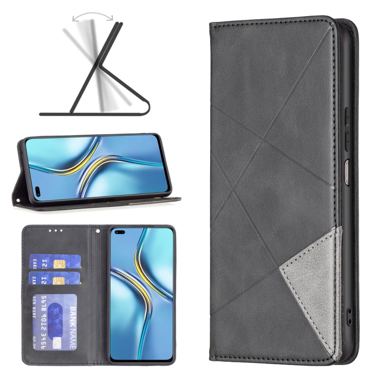 For Honor X20 Prismatic Invisible Magnetic Leather Phone Case