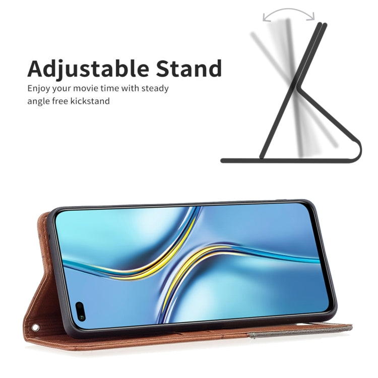 For Honor X20 Prismatic Invisible Magnetic Leather Phone Case
