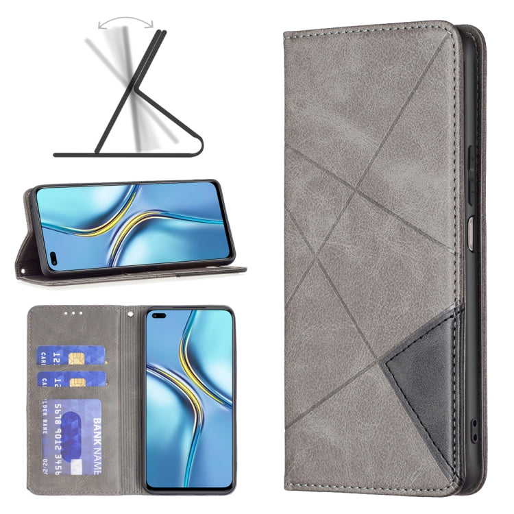 For Honor X20 Prismatic Invisible Magnetic Leather Phone Case