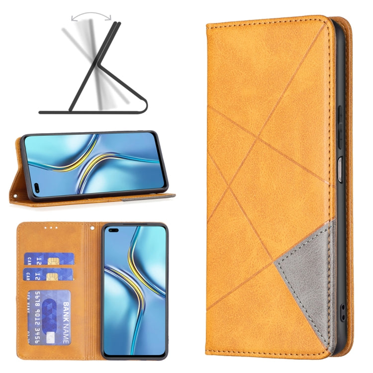 For Honor X20 Prismatic Invisible Magnetic Leather Phone Case
