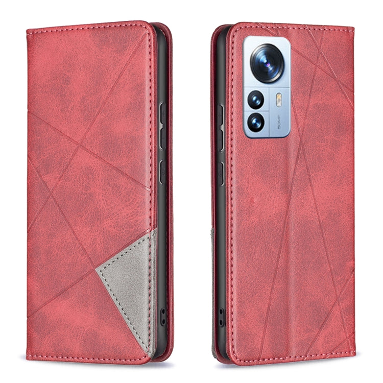 For Xiaomi 12 Pro Prismatic Invisible Magnetic Leather Phone Case