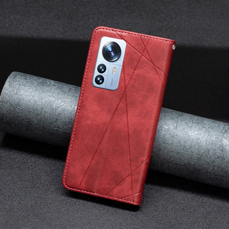 For Xiaomi 12 Pro Prismatic Invisible Magnetic Leather Phone Case
