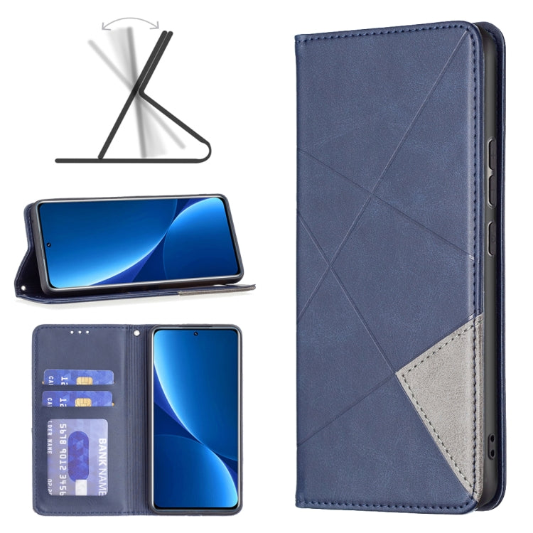 For Xiaomi 12 Pro Prismatic Invisible Magnetic Leather Phone Case