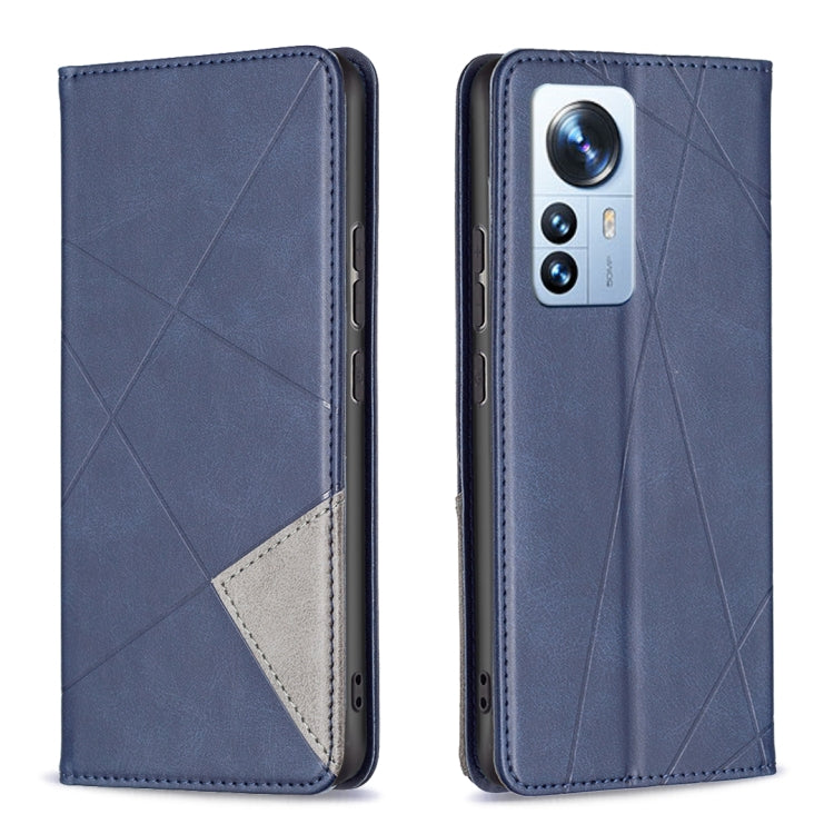 For Xiaomi 12 Pro Prismatic Invisible Magnetic Leather Phone Case