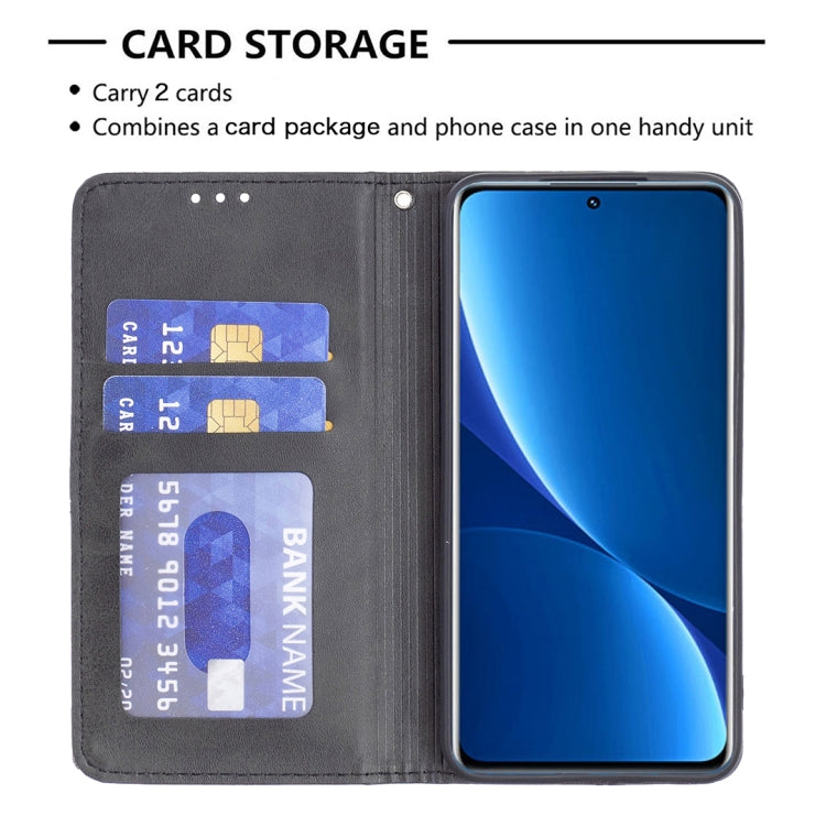 For Xiaomi 12 Pro Prismatic Invisible Magnetic Leather Phone Case