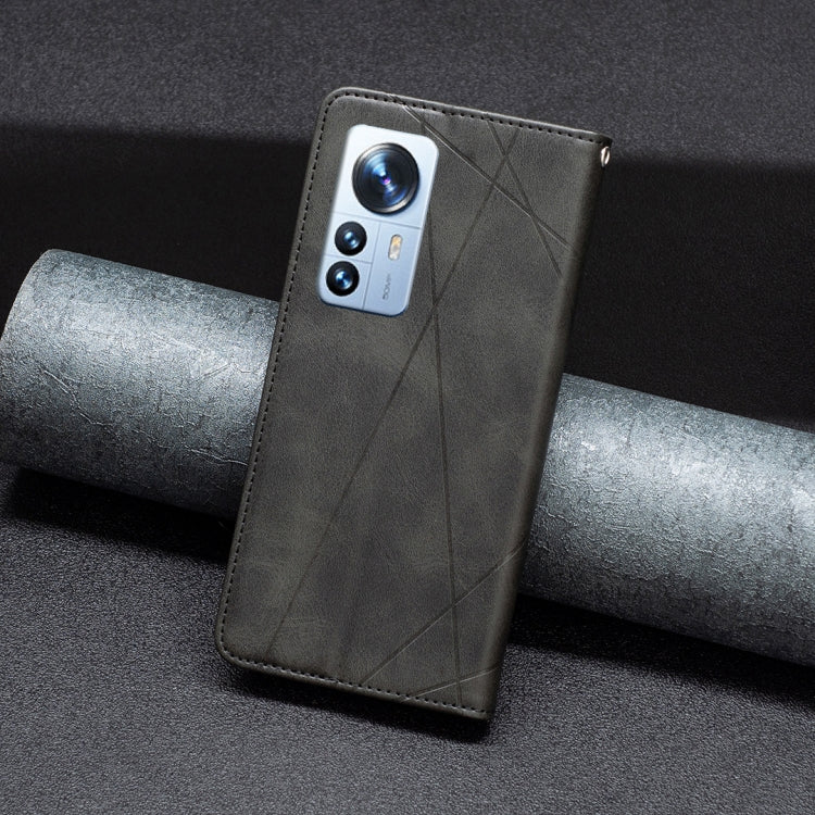 For Xiaomi 12 Pro Prismatic Invisible Magnetic Leather Phone Case