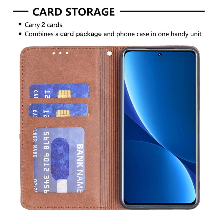 For Xiaomi 12 Pro Prismatic Invisible Magnetic Leather Phone Case