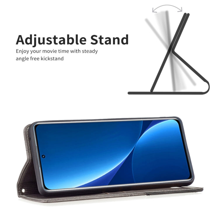 For Xiaomi 12 Pro Prismatic Invisible Magnetic Leather Phone Case