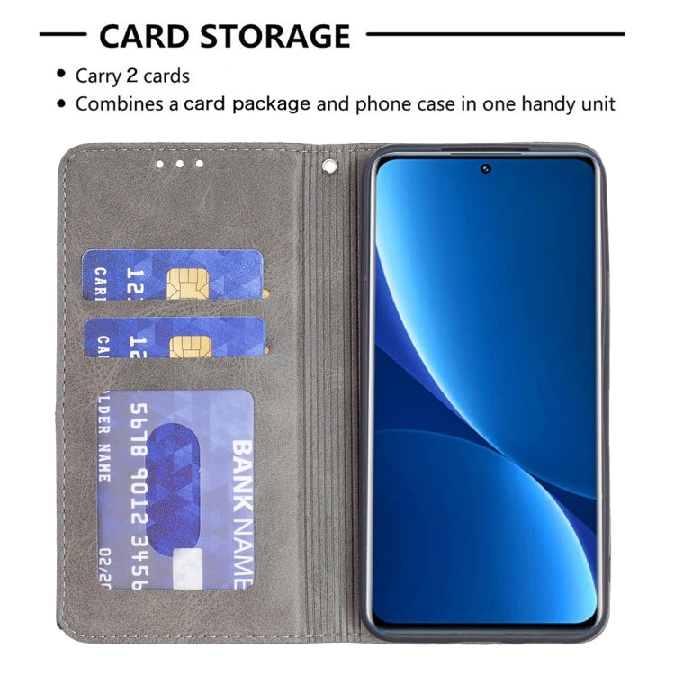 For Xiaomi 12 Pro Prismatic Invisible Magnetic Leather Phone Case