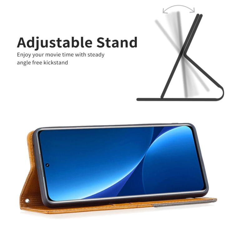 For Xiaomi 12 Pro Prismatic Invisible Magnetic Leather Phone Case