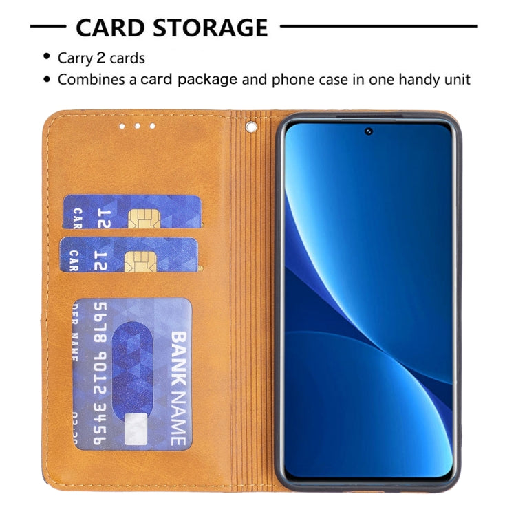 For Xiaomi 12 Pro Prismatic Invisible Magnetic Leather Phone Case