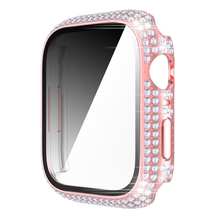 Diamond PC + Tempered Glass Watch Case For Apple Watch Series 8 / 7 41mm
