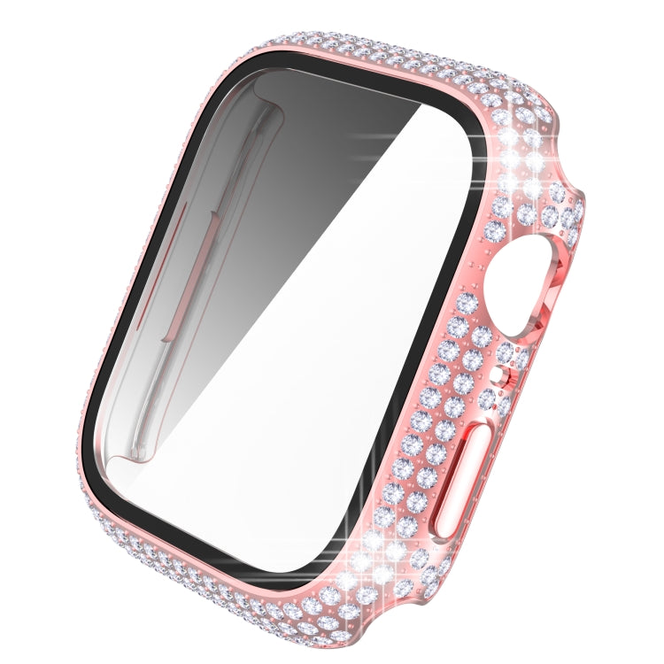 Diamond PC + Tempered Glass Watch Case For Apple Watch Series 8 / 7 41mm