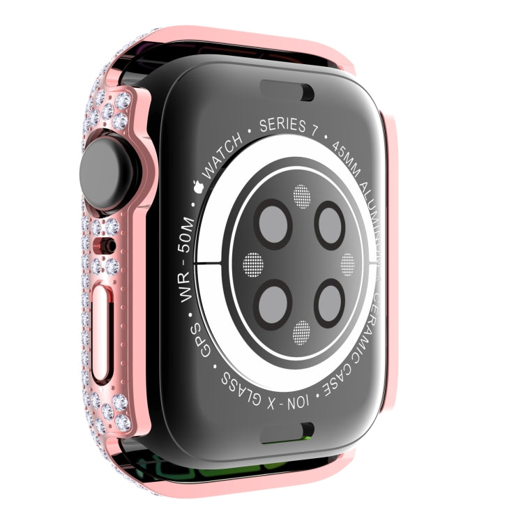 Diamond PC + Tempered Glass Watch Case For Apple Watch Series 8 / 7 41mm