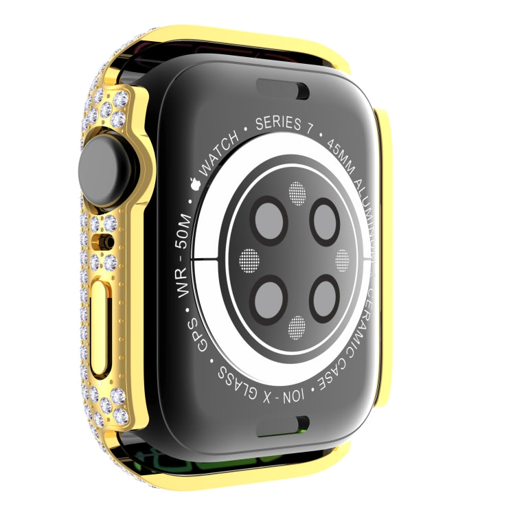 Diamond PC + Tempered Glass Watch Case For Apple Watch Series 8 / 7 41mm