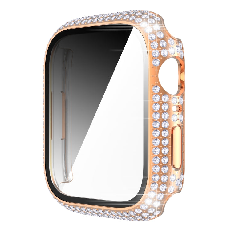 Diamond PC + Tempered Glass Watch Case For Apple Watch Series 8 / 7 41mm