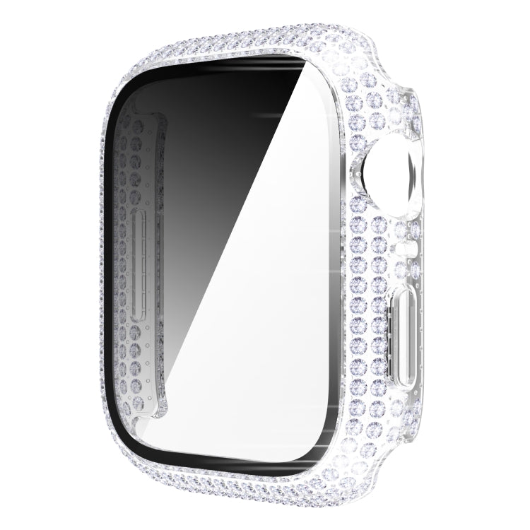 Diamond PC + Tempered Glass Watch Case For Apple Watch Series 8 / 7 41mm