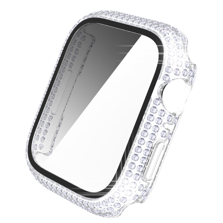 Diamond PC + Tempered Glass Watch Case For Apple Watch Series 8 / 7 41mm