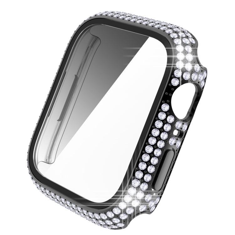 Diamond PC + Tempered Glass Watch Case For Apple Watch Series 8 / 7 45mm