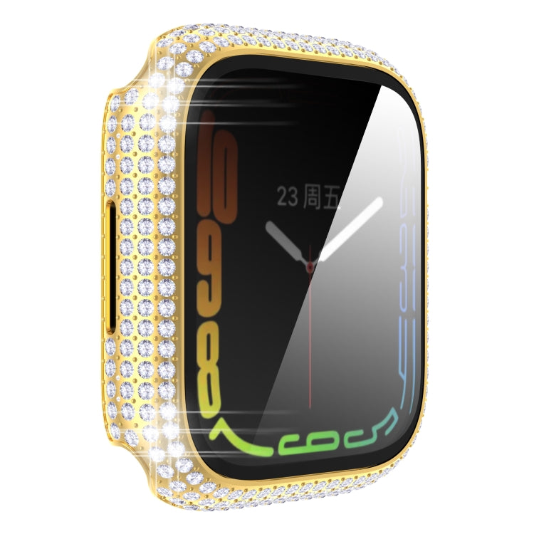 Diamond PC + Tempered Glass Watch Case For Apple Watch Series 8 / 7 45mm