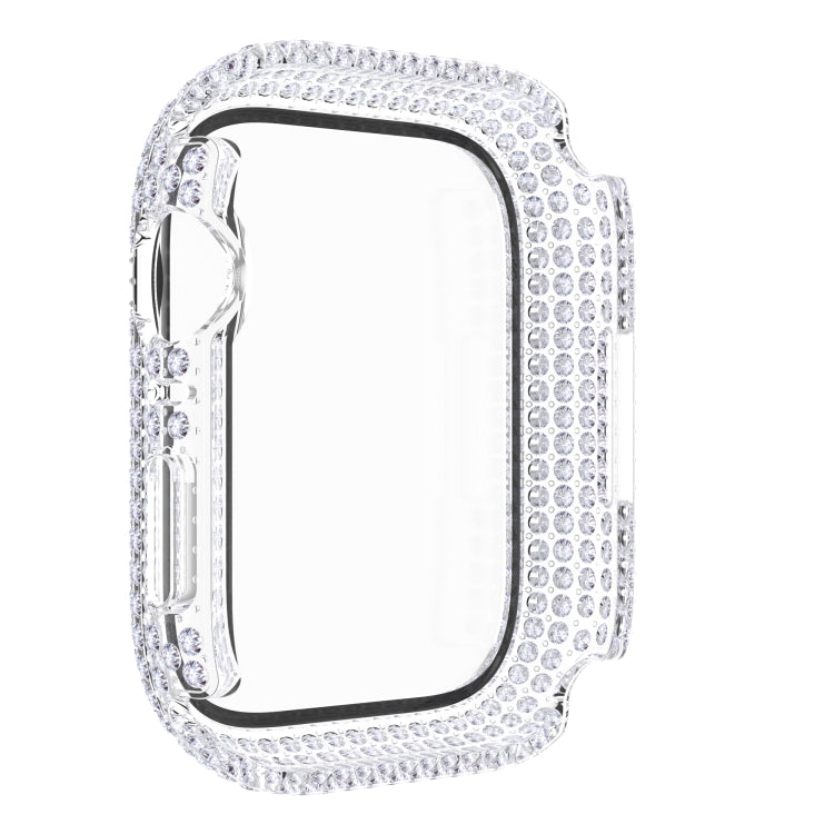 Diamond PC + Tempered Glass Watch Case For Apple Watch Series 8 / 7 45mm