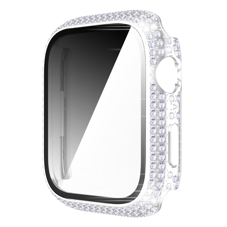 Diamond PC + Tempered Glass Watch Case For Apple Watch Series 8 / 7 45mm