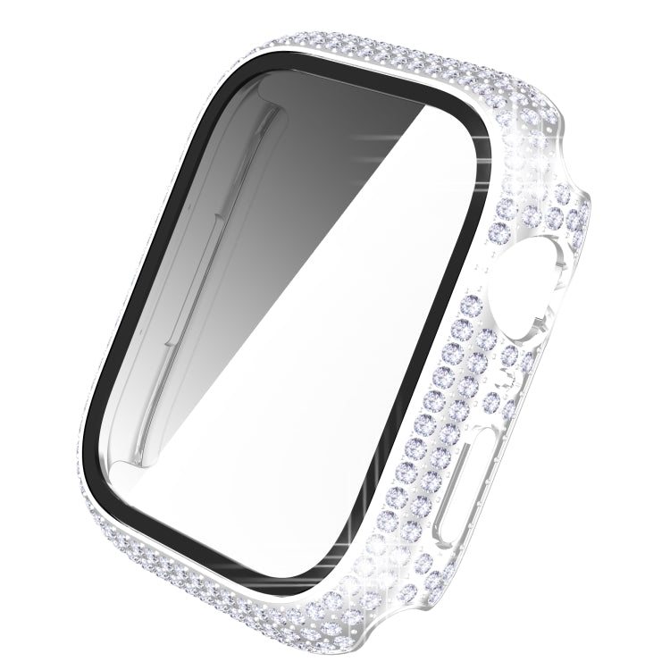 Diamond PC + Tempered Glass Watch Case For Apple Watch Series 8 / 7 45mm