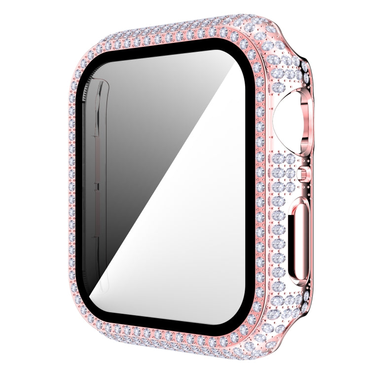 Diamond PC + Tempered Glass Watch Case For Apple Watch Series 6&SE&5&4 40mm